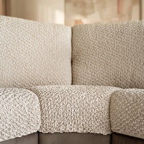 Bielastické poťahy MODULO béžové sedák M (40-59 cm x 81-130 cm)