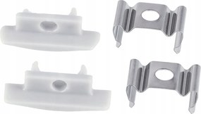 BERGE LED eloxovaný hliníkový profil zapustený 2m - sada