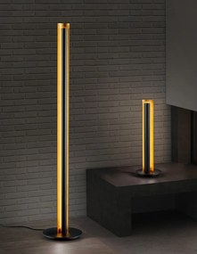 Čierna LED stojacia lampa so stmievačom (výška 142,5 cm) Texel – Trio