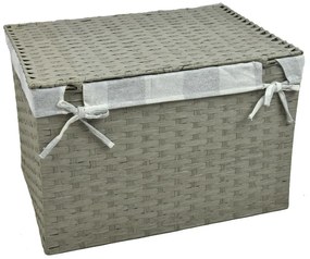Úložný box s vekom sivý Rozmery (cm): 40x29, v. 28