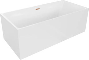 Mexen Nita, voľne stojaca vaňa 170 x 80 cm, biela, medený prepad, 52091708000-65