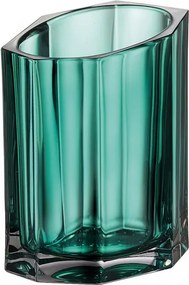 KRIŠTÁĽOVÁ VÁZA BOHEMIA BAZALT GREEN FULL 200MM