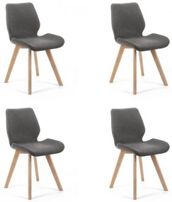 Set štyroch jedálenských stoličiek SJ.0159 sivé/hnedé