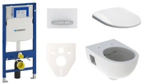 Cenovo zvýhodnený závesný WC set Geberit do ľahkých stien / predstenová montáž + WC Geberit Selnova SIKOGES3S8, 1 ks