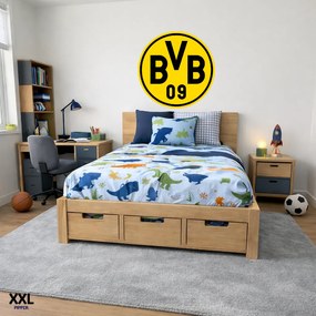 100x100cm Logo Borussia Dortmund - textilná nálepka na stenu Veľkosť: 100 cm