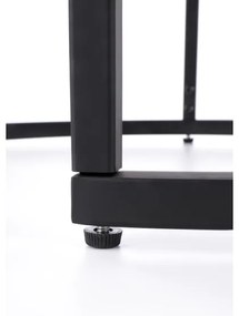 SADA 2x Konferenčný stolík OREO pr. 43/53 cm čierna/orech