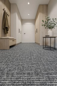 Betap, Koberec metráž Novelle 73, na mieru, šíře 3m,4m, šedá, twinback (filc+juta), chodba / predsieň