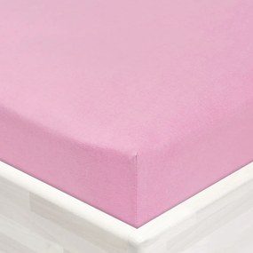 Jersey napínacie prestieradlo JR-008 Ružová lila 100 x 200 - výška 20 cm