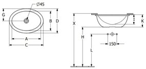 Villeroy & Boch 4A530001 - Zapustené umývadlo LOOP&FRIENDS 43x29 cm keramika/biela
