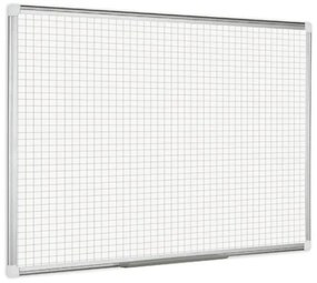 Bi-Office Biela popisovacia tabuľa s potlačou, štvorce/raster, nemagnetická, 1800 x 1200 mm