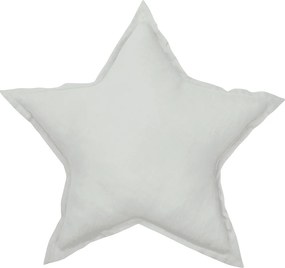 Ľanový vankúš hviezda svetlo šedá 50 cm