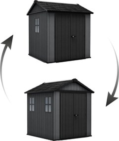 Záhradný domček Keter Newton Plus wide 7x7,5 šedý, s podlahou