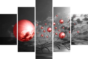 Obraz červených gulí (150x105 cm)