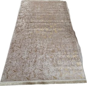 Moderný koberec Parys v béžovo-zlatej farbe s nízkym vlasom Rozmer: 50x80 cm