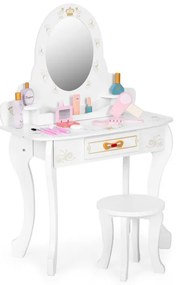 Detský kozmetický stolík s doplnkami pre malé parádnice