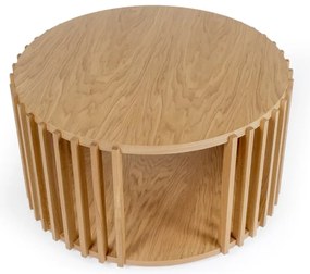 Konferenčný stolík z dubového dreva Woodman Drum, ø 83 cm