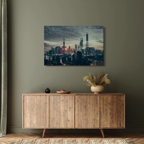 Obraz mesta za súmraku (90x60 cm)