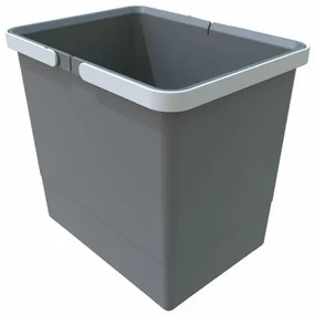 Odpadkový kôš s rukoväťami 15 l, sivá