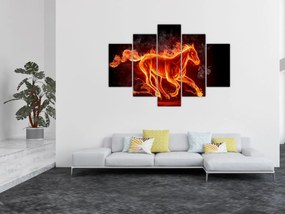 Obraz - Kôň v ohni (150x105 cm)
