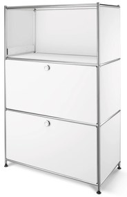 Kovová skrinka »CN3« s 2 výklopnými priečinkami, biela