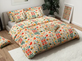 Bavlnené obliečky RETRO BIRD farebné Rozmer obliečky: 2 ks 70 x 90 cm | 200 x 220 cm
