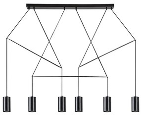 Rabalux 72018 - Luster na lanku ASLAUG 6xGU10/50W/230V