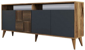 Skrinka Milan 2 Walnut and Anthracite