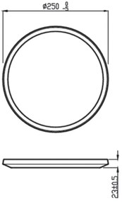 Philips - LED Stmievateľné stropné svietidlo SUPERSLIM CL550 LED/15W/230V