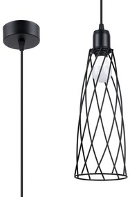 Sollux SL.1165 - Luster na lanku SUBA 1xE27/15W/230V čierna