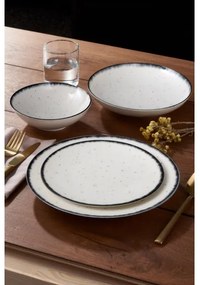 Jedálenská súprava 24 ks biela/čierna/porcelán