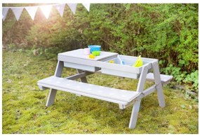 roba Vonkajšia detská sedacia súprava (s vaničkami na hranie, sivá)  (100397128)