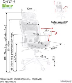 SI Otočná stolička Q-724H sivý