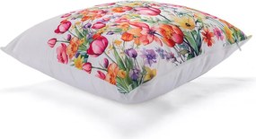 Sada 2 ks obliečok na vankúšiky FAREBNÉ KVETY 40 x 40 cm