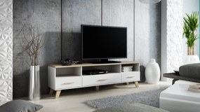 Cama TV stolík Lotus - biela, 180 cm
