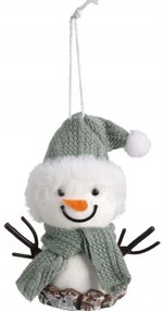 Bestent Vianočná ozdoba snehuliak zelený 11cm