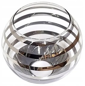 BERGE Sklenená LED závesná lampa Beam 2xE27 - okrúhle horizontálne pruhy