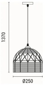 Luster na lanku 1xE27/15W/230V béžová