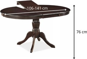 Okrúhly jedálenský stôl Olivia 106/141 cm orech