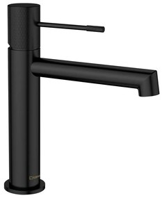 Matne čierna stojančeková umývadlová batéria Solaris – Sapho
