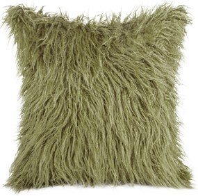 CHLPATÁ DEKORAČNÁ OBLIEČKA NA VANKÚŠ ENYA 81945X45 CM OLIVOVÁ