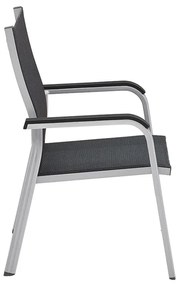 Basic+ Premium D záhradná jedálenská stolička strieborná
