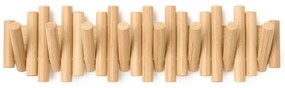 Nástenný vešiak z borovicového dreva v prírodnej farbe 61 cm Picket – Umbra