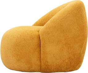 Kreslo z textílie buklé v horčicovej farbe Ginerva – Mauro Ferretti