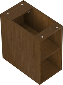 Mexen Box-A, otvorená skrinka s policou 25 cm, orech, 91AX2-0250-470-0-86