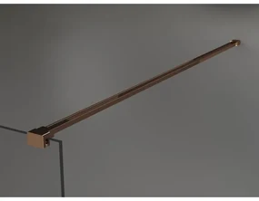Mexen Kioto, sprchová zástena 155x200 cm, 8mm číre sklo, profil ružové zlato, 800-155-101-60-00