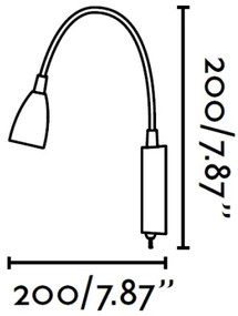FARO 40994 - Nástenná lampa LOKE LED/3W/230V