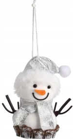 Bestent Vianočná ozdoba snehuliak strieborný 11cm