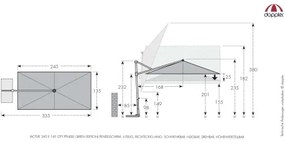 Doppler ACTIVE 240 x 135 cm - moderný slnečník s bočnou nohou : Barvy slunečníků - 833