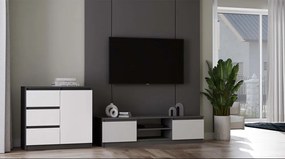 TV skrinka Musecalo 140 (antracit + biela). Akcia -23%. Vlastná spoľahlivá doprava až k Vám domov. 1132503