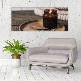 Obraz - Horiaca sviečka (120x50 cm)